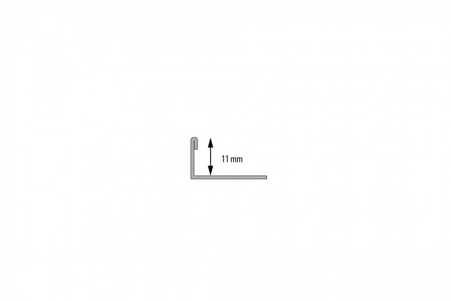 Profil do glazury SN narożny 11mmx24mm gr. 0,8mm perf. trapez L= 2,50m Naturalny (N)