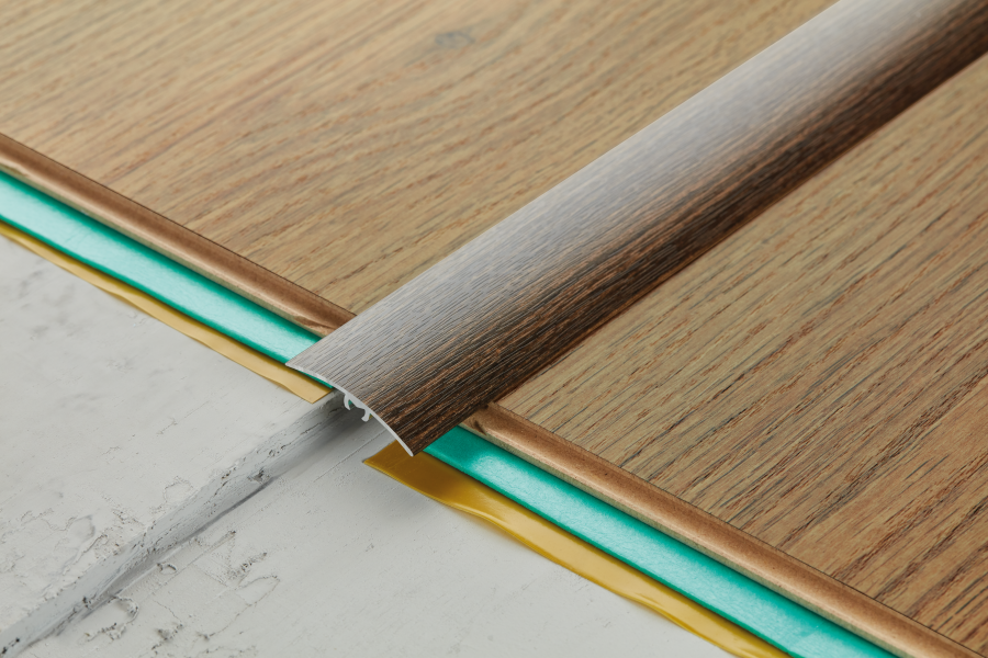 PVC profile, push-in, wide, 40mm, 5in1, glued, L= 0.93m, Venge