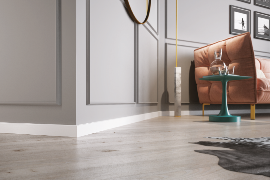 PVC skirting board MASTERLINE 17.1x61.5mm L= 2.20m Saintes Oak Matt