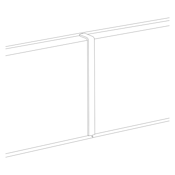 End caps for MASTERLINE strip 17.2x81.5mm strip connector 1 set = 2 pcs Napoli Mat