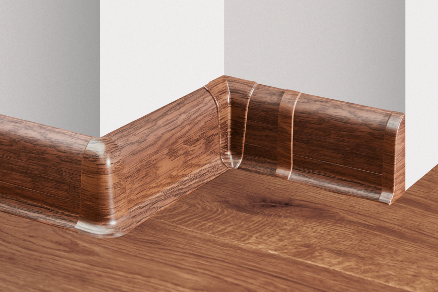 PVC Premium Classic skirting board 22x59mm L= 2.20m Labrador Oak Matt
