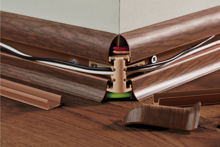 PVC Premium Classic skirting board 22x59mm L=2.20m Apple Tree Old Mat