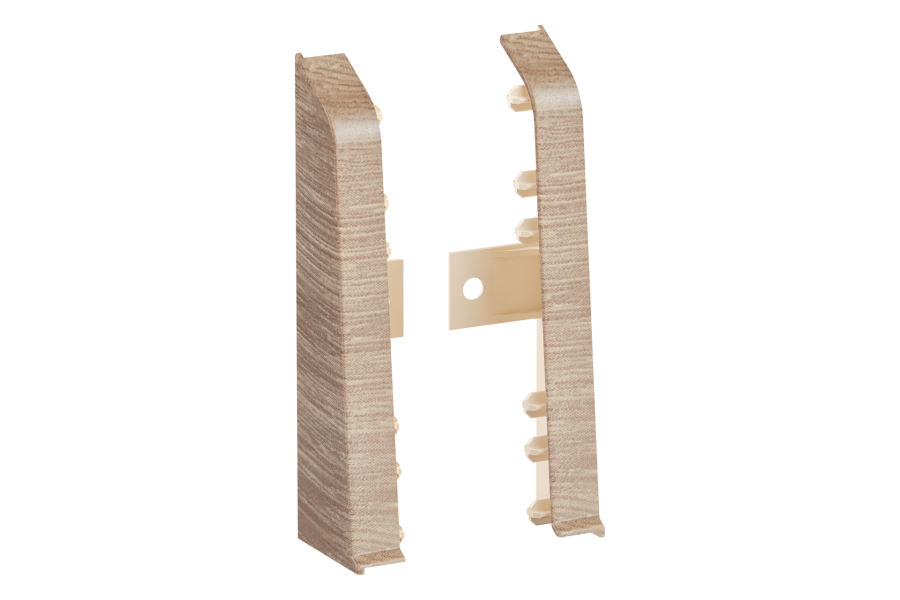 SOFTline skirting board end caps 22.5x75mm 1 pack = 10 sets (L+P) = 20 pcs. Tuscany Oak matt