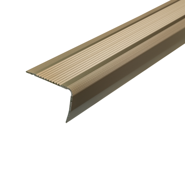 AL grooved stair profile 36x24mm L= 1.10m Metal Bronze