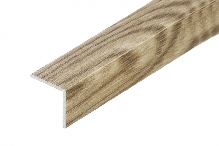 Corner stair profile glued aluminum laminate 20x20mm 1.35m Oak Clay