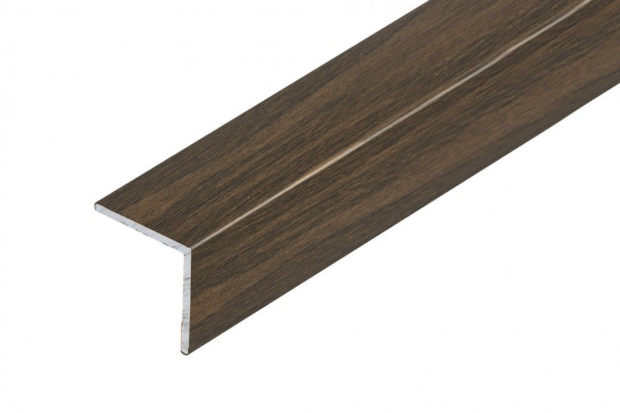 Corner stair profile glued aluminum laminate 20x20mm 1.35m Venge