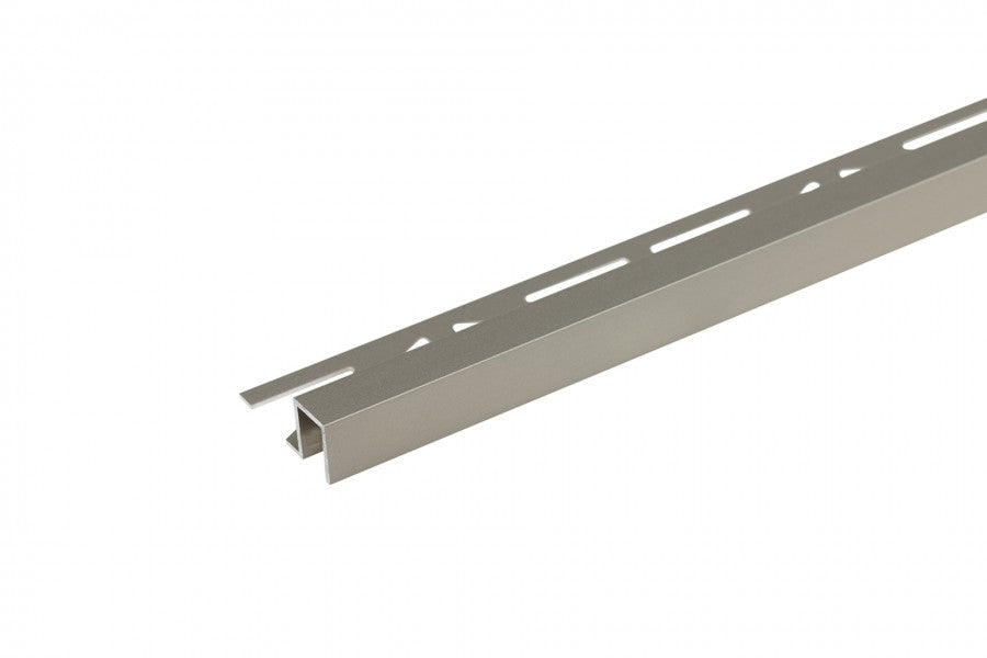Square edge profile for tiles, aluminum, anode, 11x8mm, 2.5m, titanium