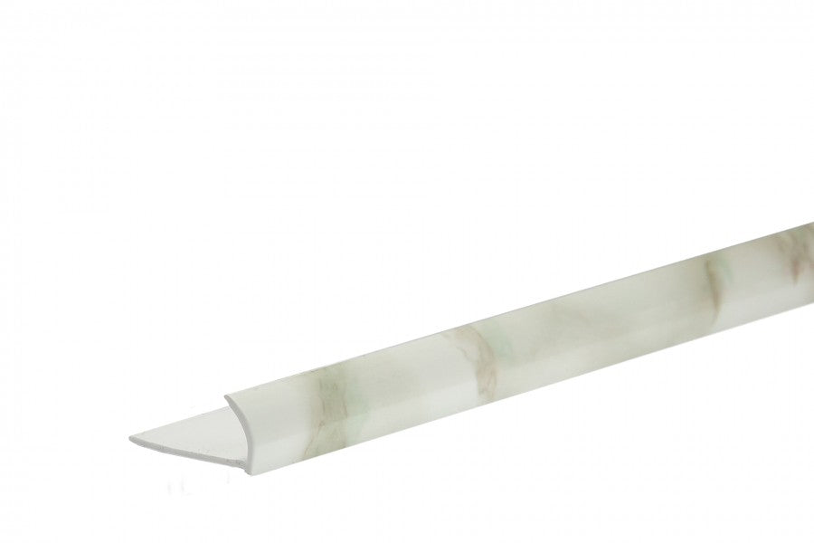 Profil zewnętrzny do glazury PVC 9mm 2,5m Marmur Szary Jasny