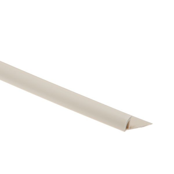 PVC external closed tile profile 8mm L=2.50m Ivory