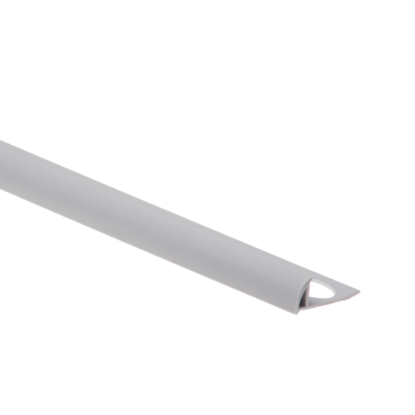 PVC external closed tile profile 8mm L=2.50m Light Gray