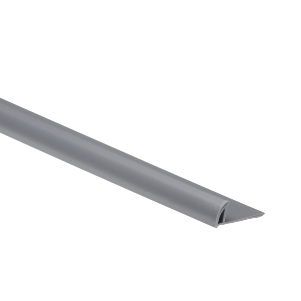 PVC external closed tile profile 8mm L=2.50m Silver