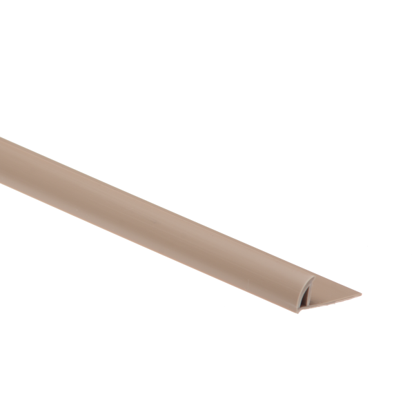 PVC external closed tile profile 8mm L=2.50m Light Brown
