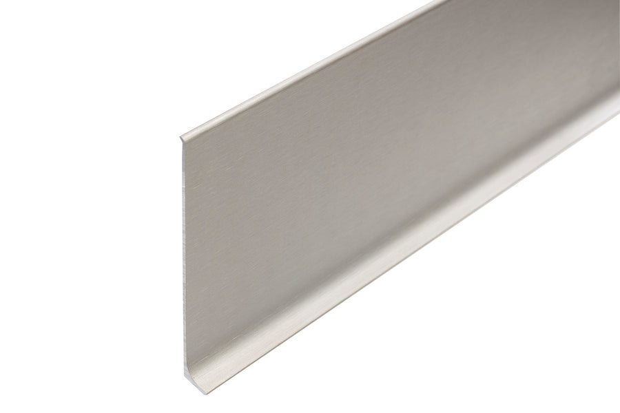 Aluminum skirting board 100mm Cezar Platinum El-Poler Brushed Gloss 2.50m