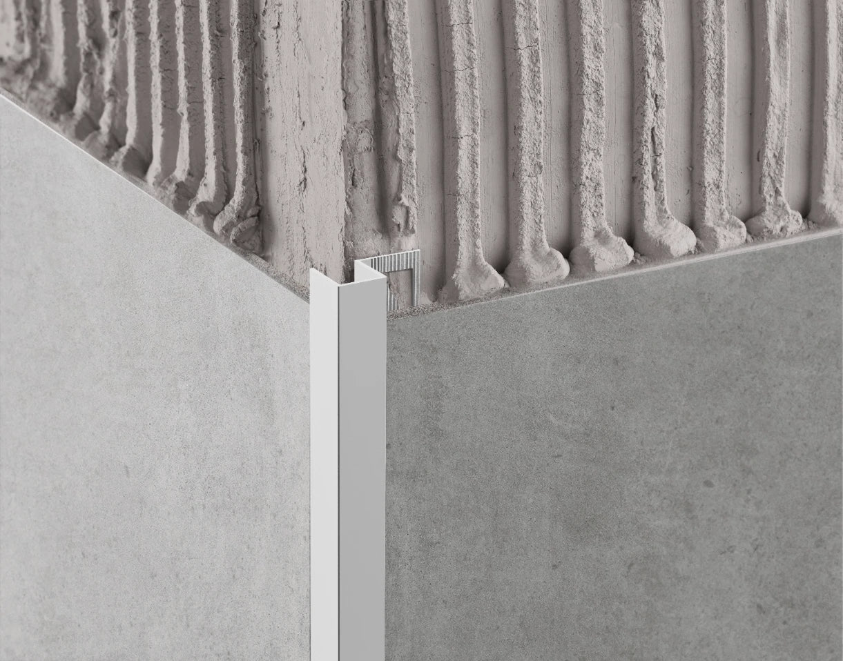 Profil do glazury aluminiowy krawędziowy kwadratowy 11x8mm Cezar Srebrny Mat 2,50m