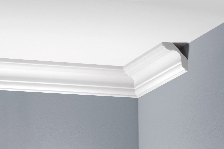 Smooth cornice strip LGG-03 Flex Cezar White 2.40m
