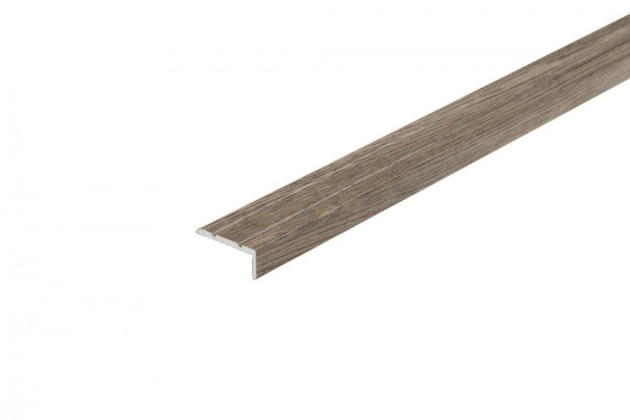 Narrow aluminum stair profile 25x10mm Cezar Oak Clay Matt 1.35m