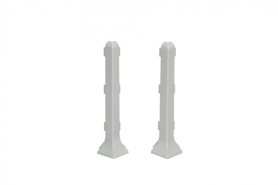 External corner for skirting board 80mm 1 set = 2 pcs Cezar Light Gray RAL7035 Matt