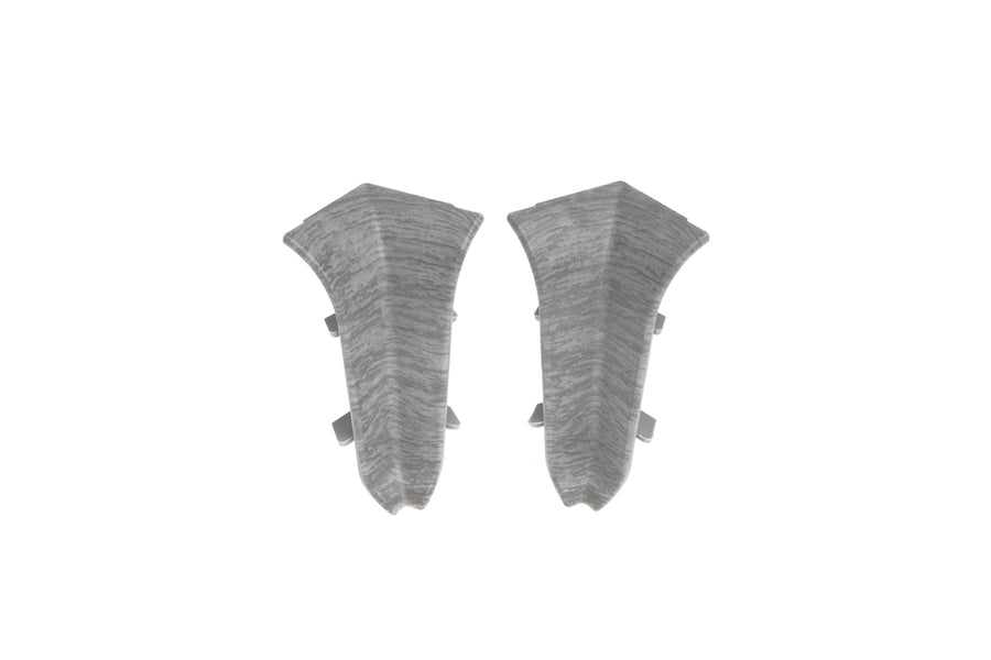 Narożnik wewnętrzny do listwy przypodłogowej Classic 22x59mm 1kpl=2szt Cezar Dąb Szary Jasny Mat