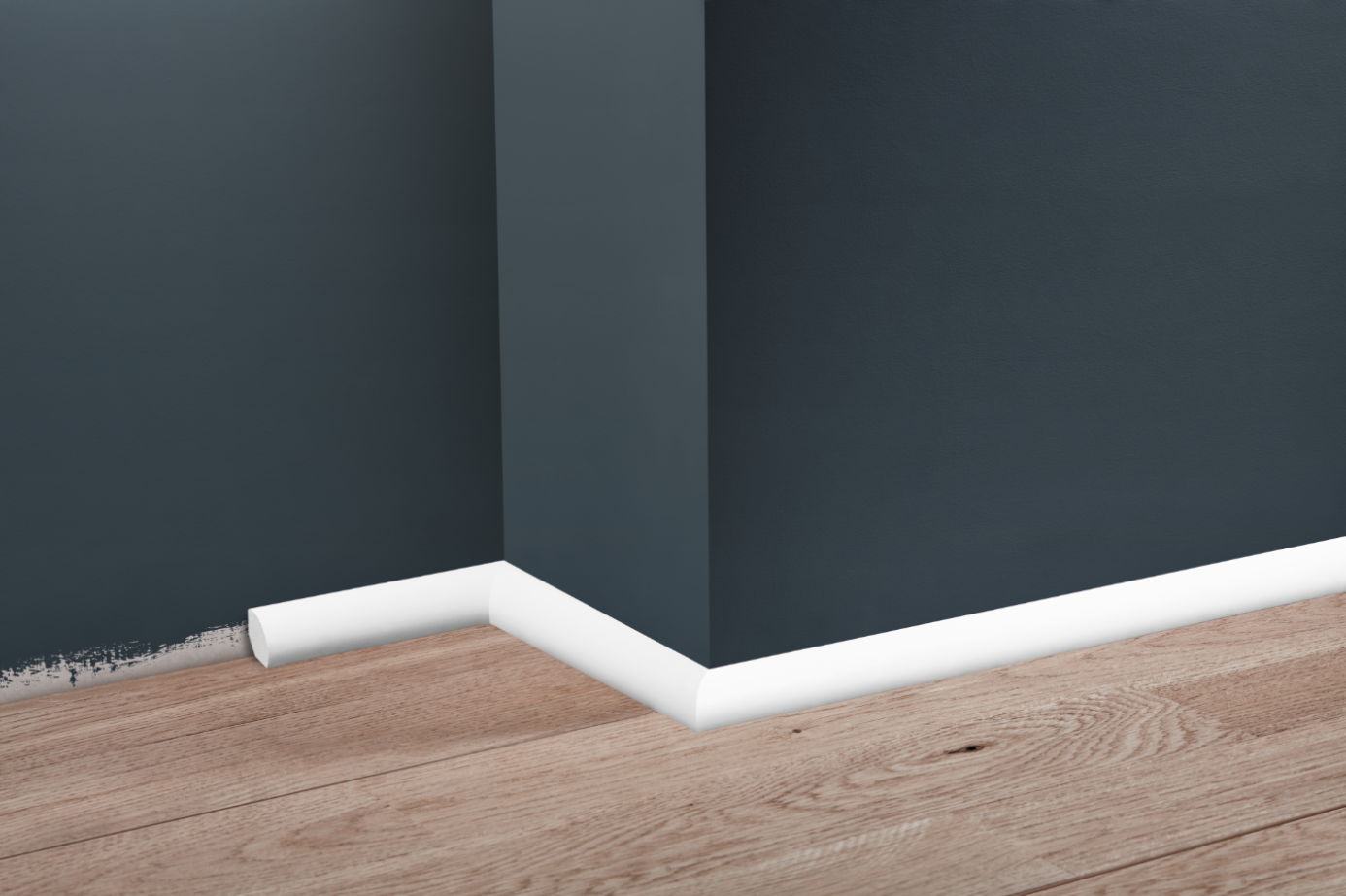 Listwa przypodłogowa LPC-12 19x19mm Cezar Biały Mat 2,44m