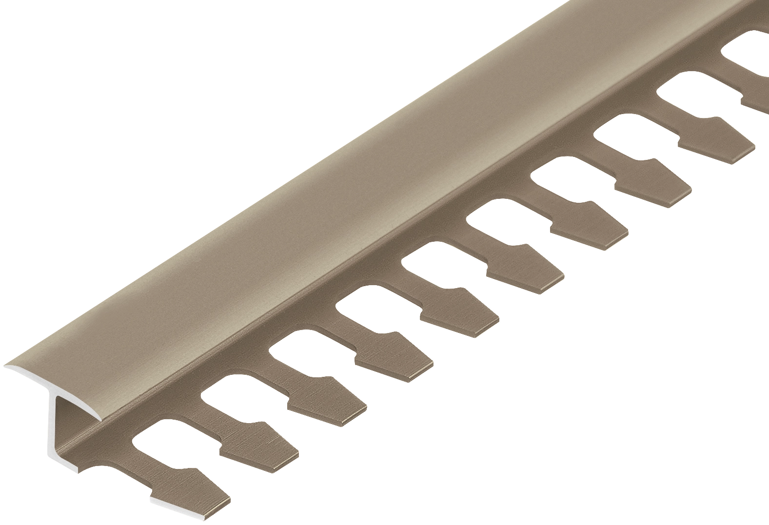 Profil do glazury aluminiowy dylatacyjny 14x8mm do łuków Cezar Szampan Mat 2,50m