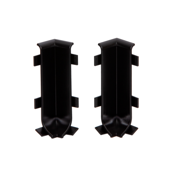 Internal corner for skirting board 59mm 1 set = 2 pcs Cezar Black RAL9005 Matt