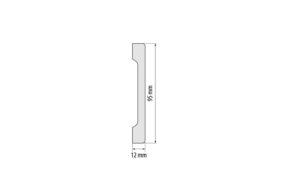 Listwa przypodłogowa LPC-38 95x12mm Cezar Biały Mat 2,44m