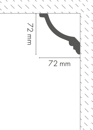 Listwa gzymsowa zdobiona LGZ-12 Cezar Biała 2,44m