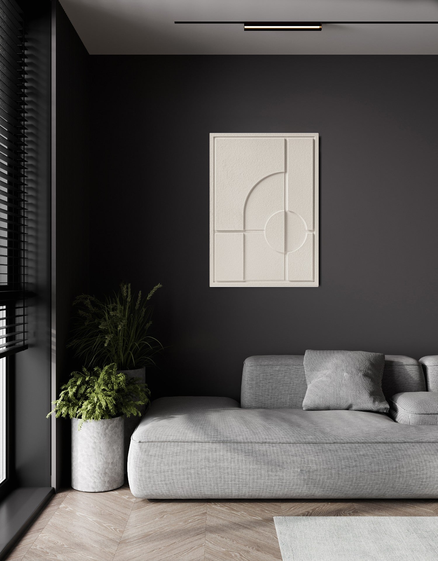 Wall Decor 500x700x18mm GEOMETRIC 1 MURSO Natural Cream