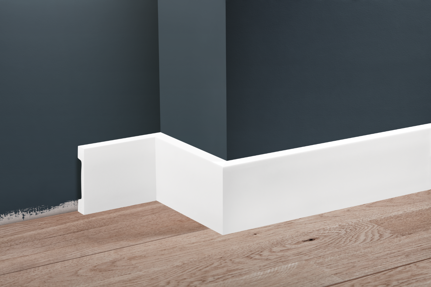 Listwa przypodłogowa LPC-28 79x16mm Cezar Biały Mat 2,44m