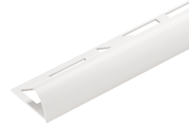 Profil do glazury PVC zewnętrzny 8mm Cezar Biały RAL9003 Mat 2,50m