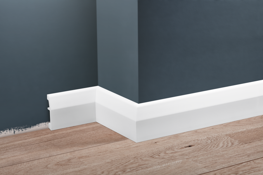 LPC-06 skirting board 69x14mm Cezar White RAL9003 Gloss 2.44m