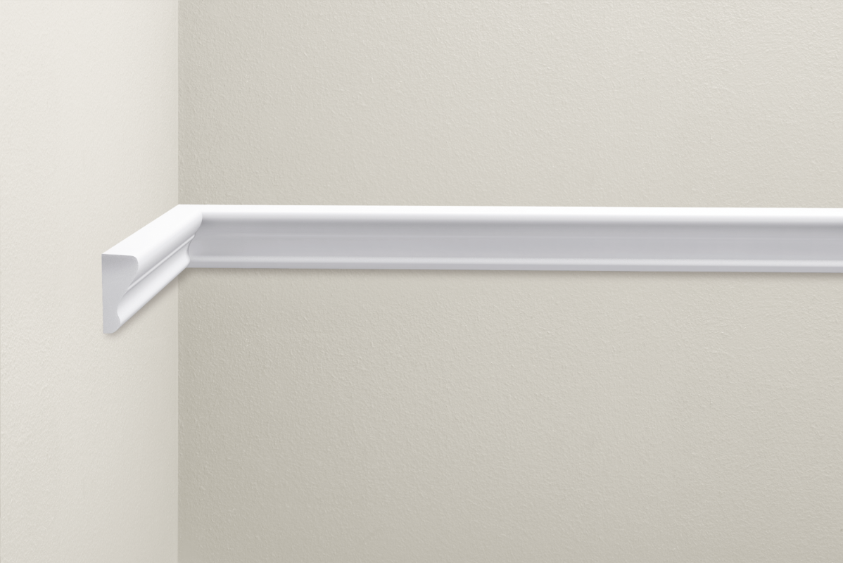 Listwa naścienna gładka LNG-07 Cezar Biały 2,40m