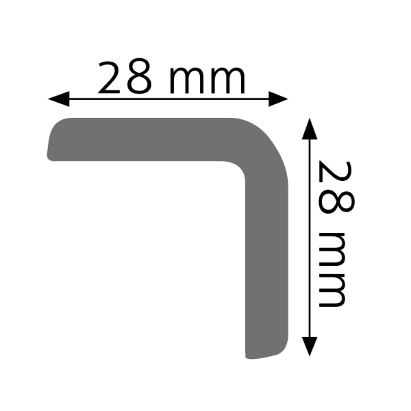 Listwa naścienna gładka LNG-29 Cezar Biały Mat 2,44m