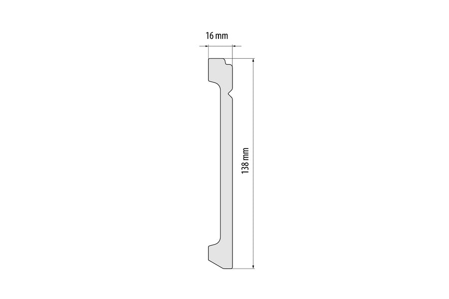 Listwa przypodłogowa LPC-30 138x16mm Cezar Biały Mat 2,44m