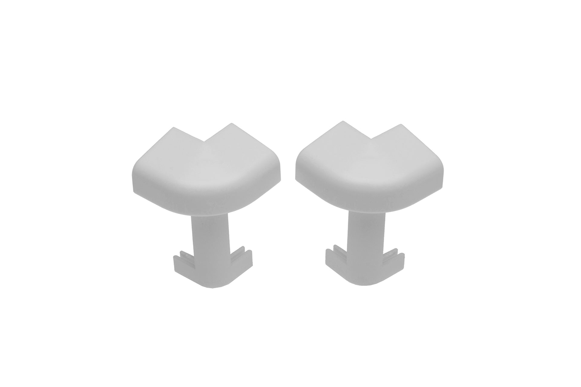 Narożnik zewnętrzny do listwy dywanowej ożebrowanej Cezar Szary Jasny Mat