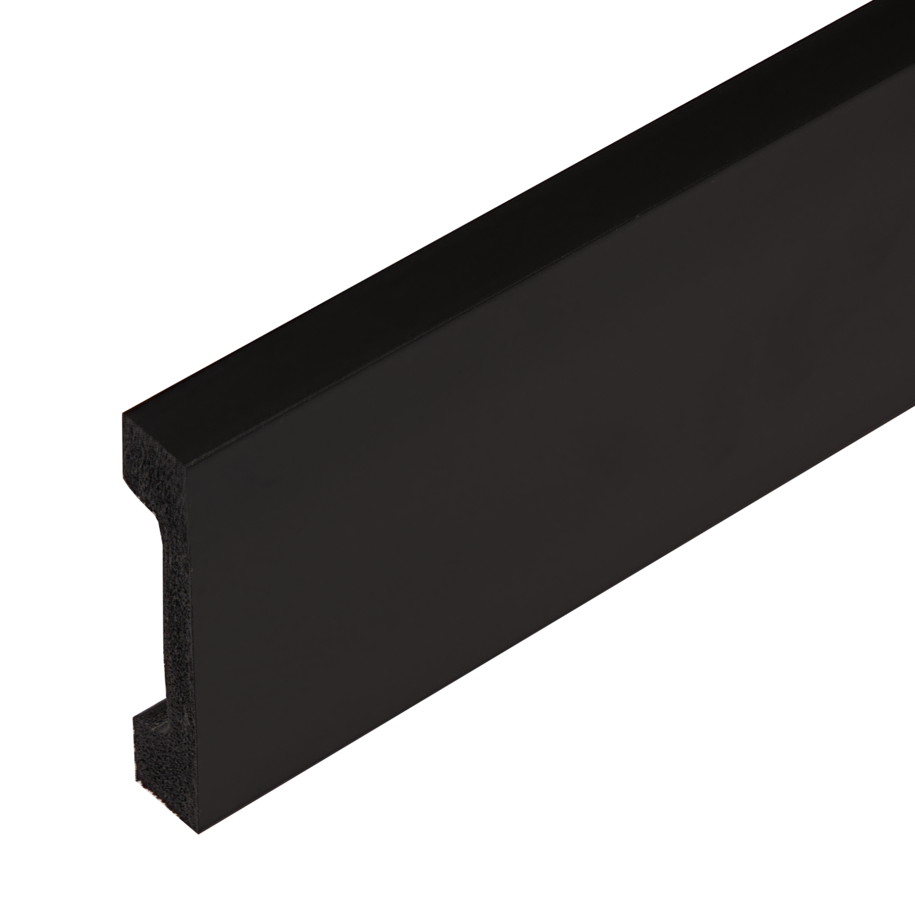 Listwa przypodłogowa 79x16mm LPC-28 Creativa by Cezar Czarny RAL9005 mat 2,44m