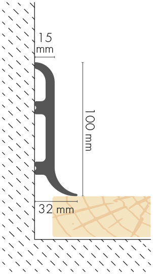 Listwa przypodłogowa LPC-40 100x32mm Cezar Biały Mat 2,44m