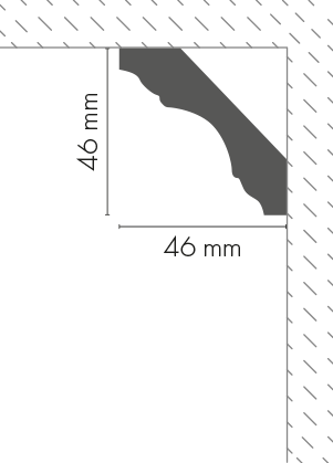 Listwa gzymsowa gładka LGG-07 Cezar Biała 2,40m