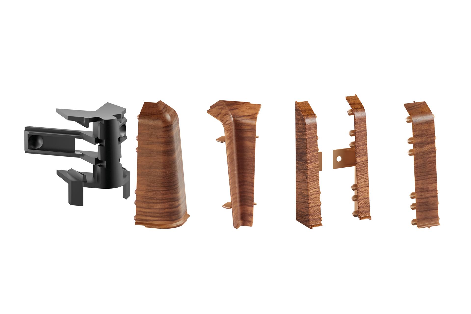 Narożnik wewnętrzny do listwy Softline 22,5x75mm Cezar 1kpl=2szt Dąb Kantabryjski mat