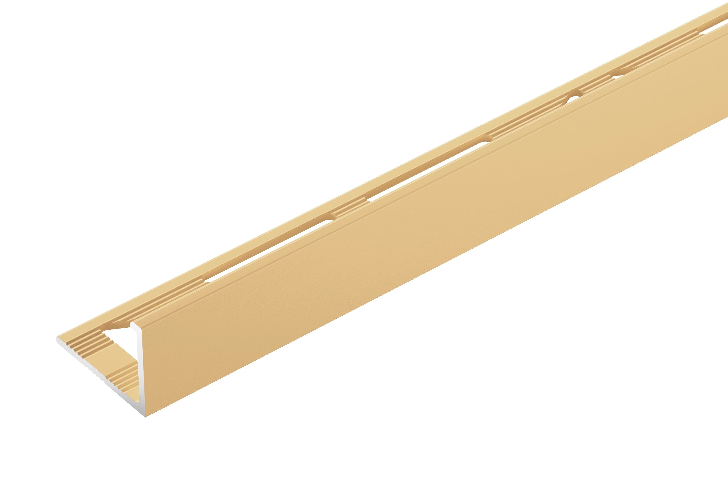 Profil do glazury aluminiowy narożny 10mm Cezar Beżowy RAL1001 Połysk 2,50m