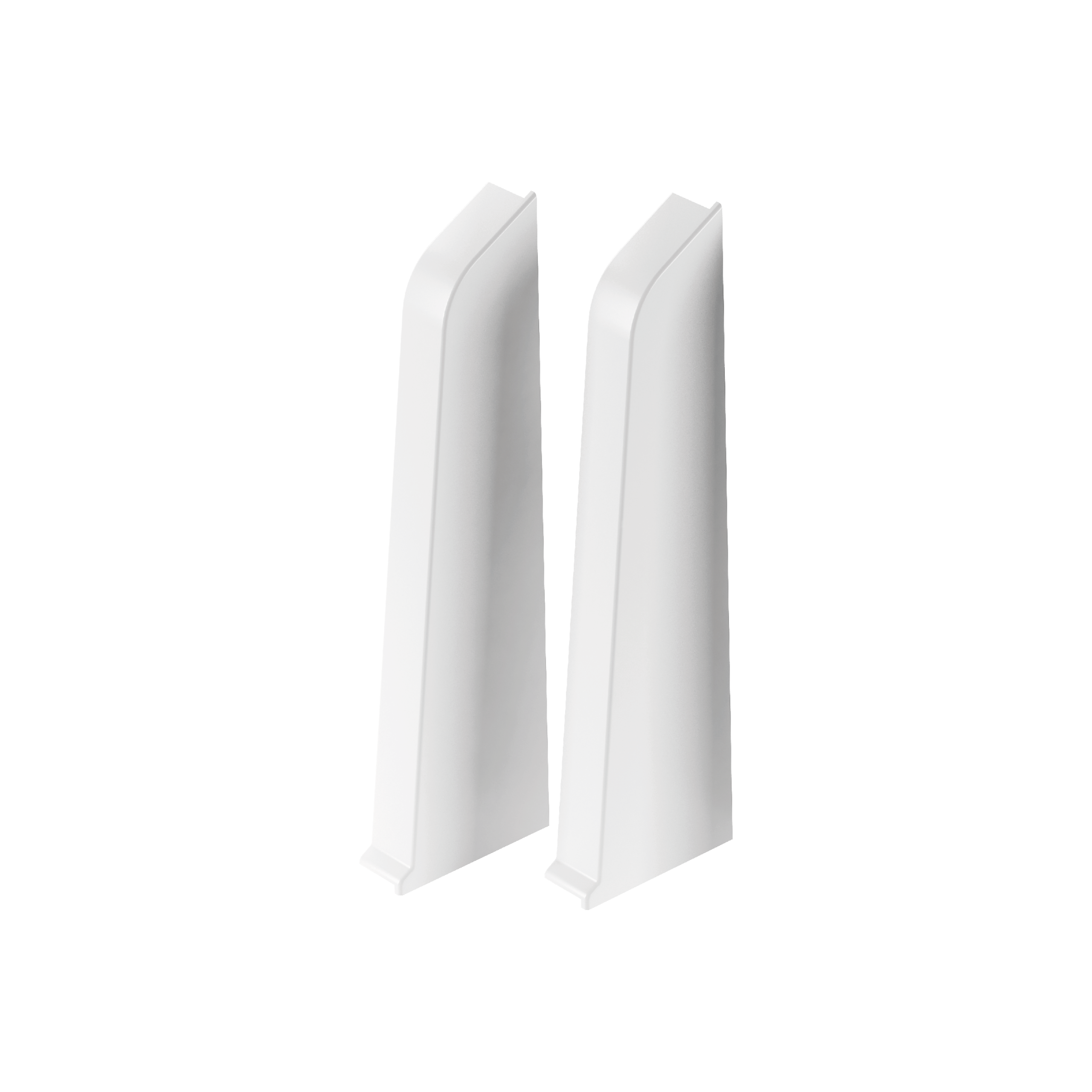 Zaślepki do listwy przypodłogowej Softline Cezar1kpl=2szt(L+P) Biały Zimny mat