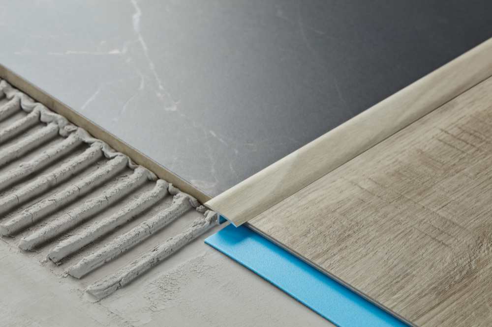 Profil fugowy gładki aluminiowy 14mm Cezar Dąb Mat 2,50m