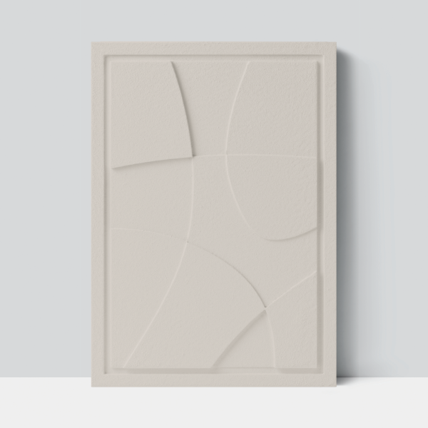 Wall Decor 500x700x18mm ABSTRACT 1 MURSO Natural Cream