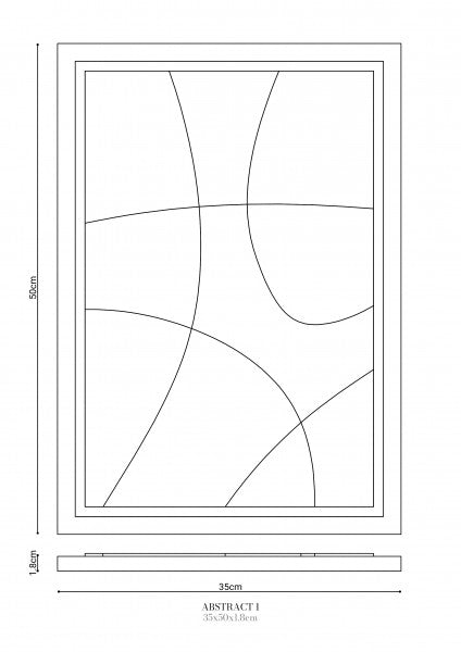 Wall Decor 350x500x18mm ABSTRACT 1 MURSO Bianco