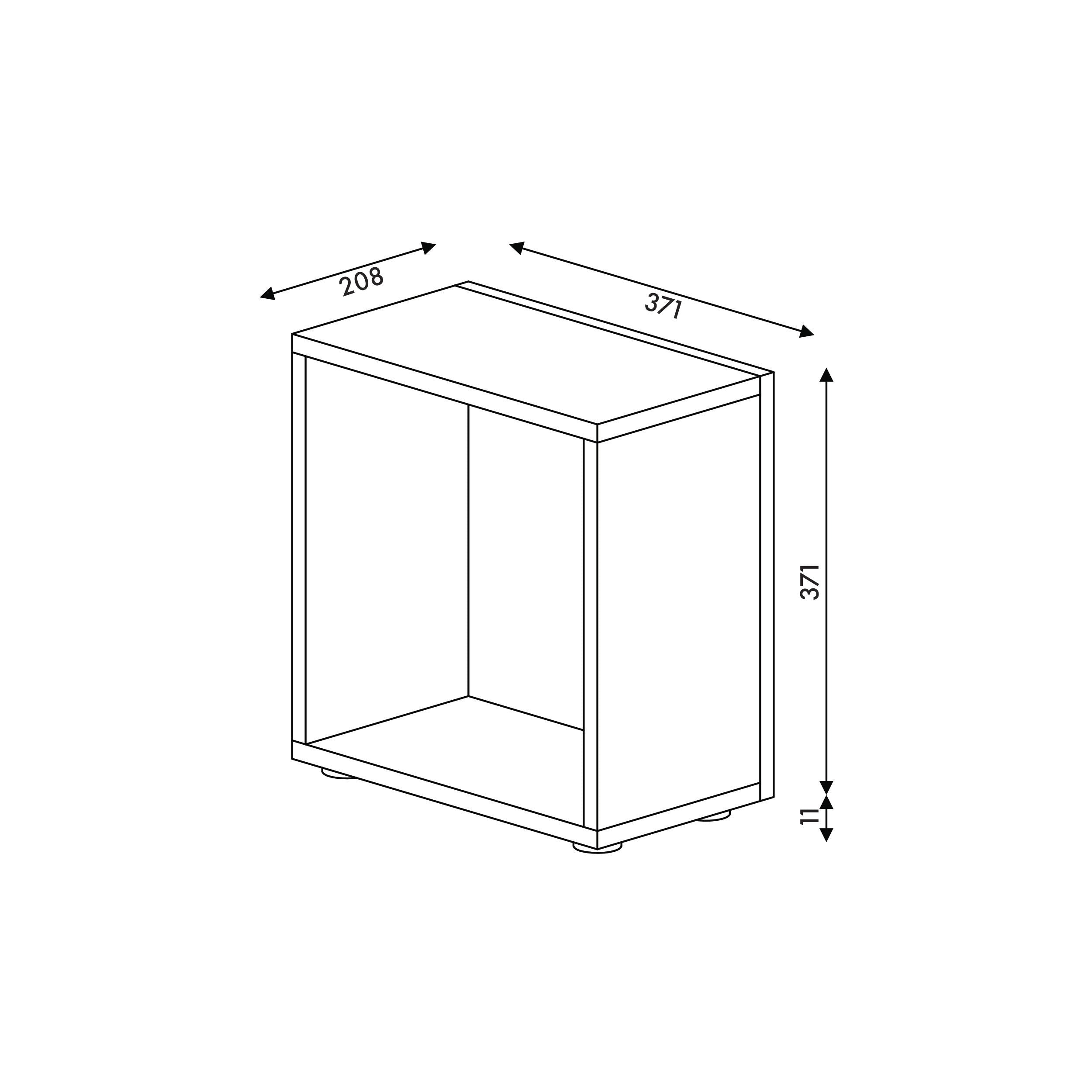 CLICKform półka BOX208 MURSO Biały RAL9003 Mat