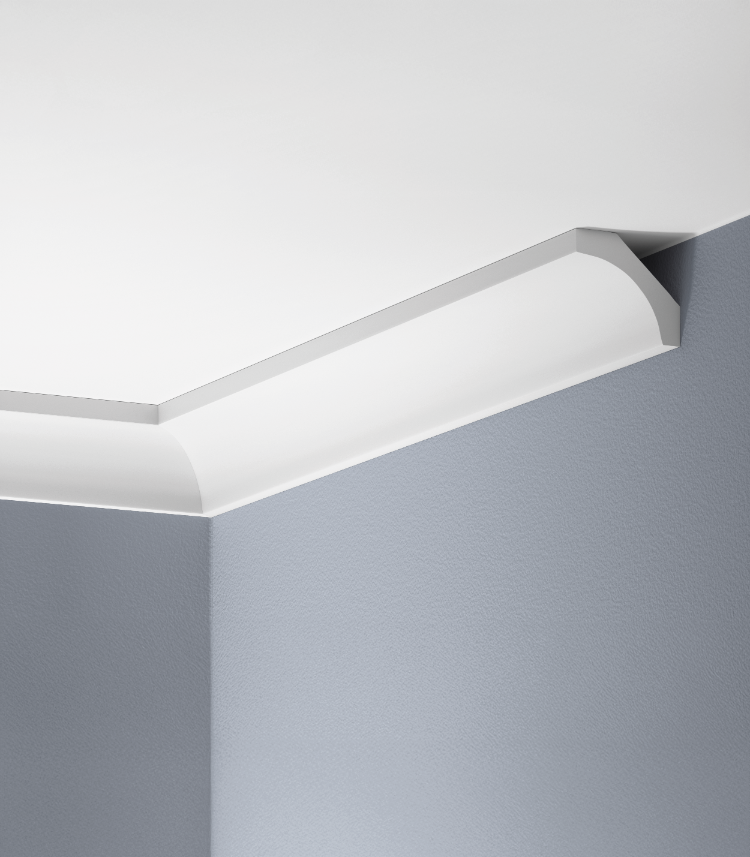 Smooth LGG-39 cornice strip glued Flex Cezar White 2.44 m