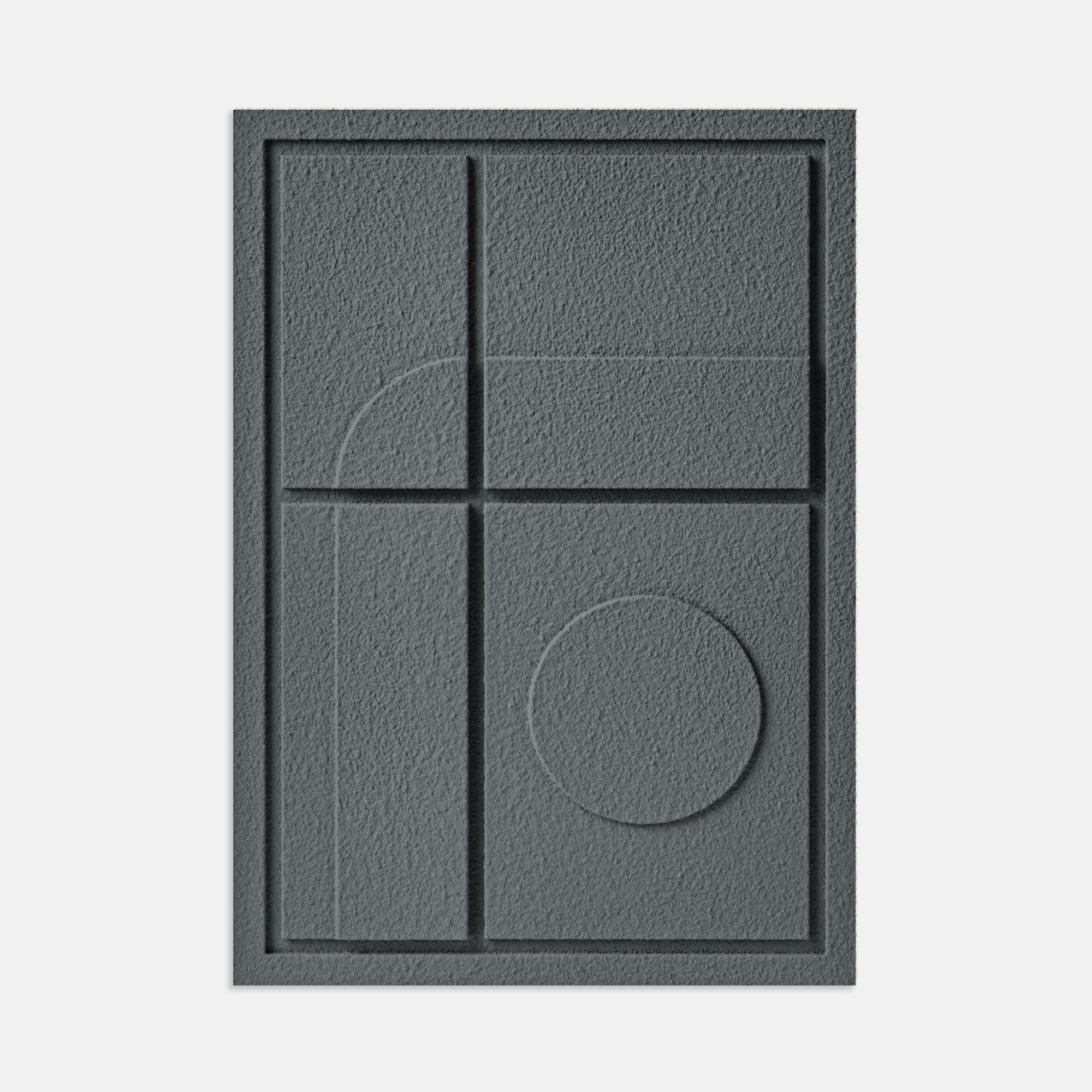 Wall Decor 350x500x18mm GEOMETRIC 3 MURSO Smokey Grey