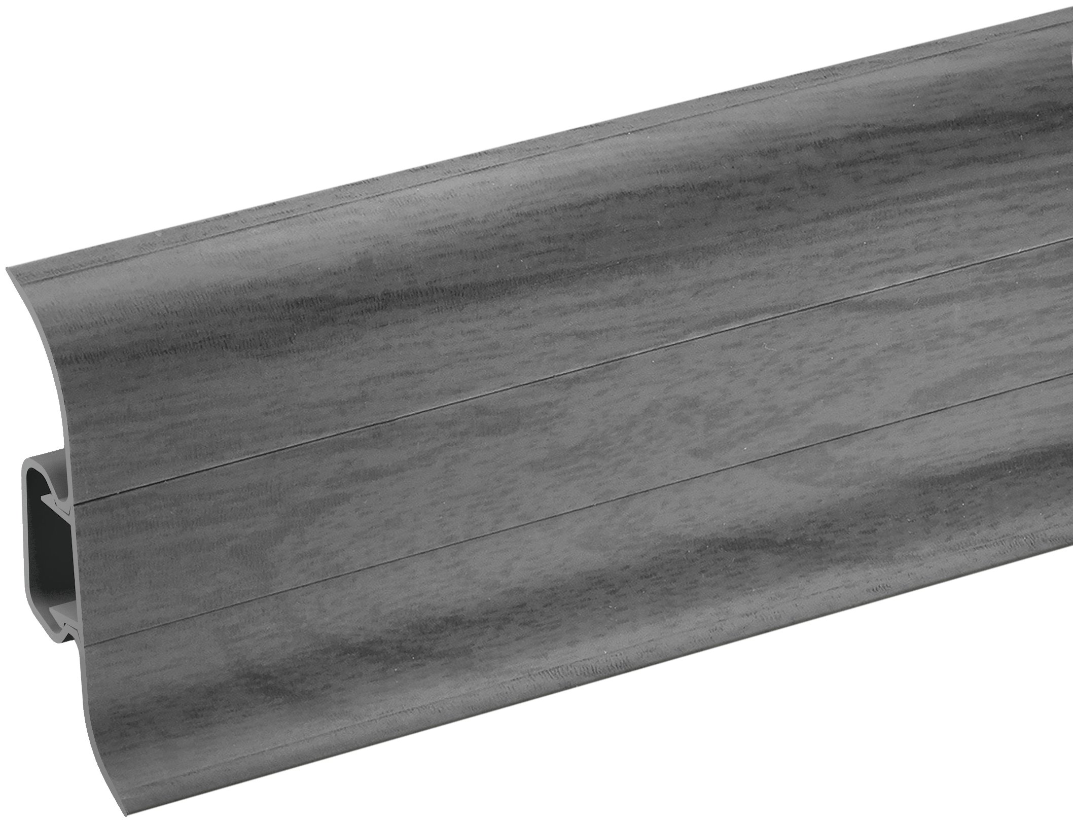 Listwa przypodłogowa PVC Premium Classic 22x59mm Cezar Dąb Szary Ciemny Mat 2,20m