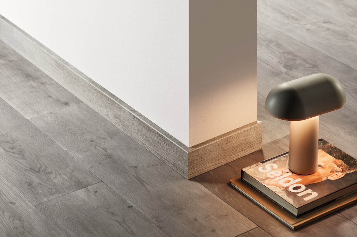 Listwa przypodłogowa MDF 80x13mm Cezar Cascadia półmat 2,20m