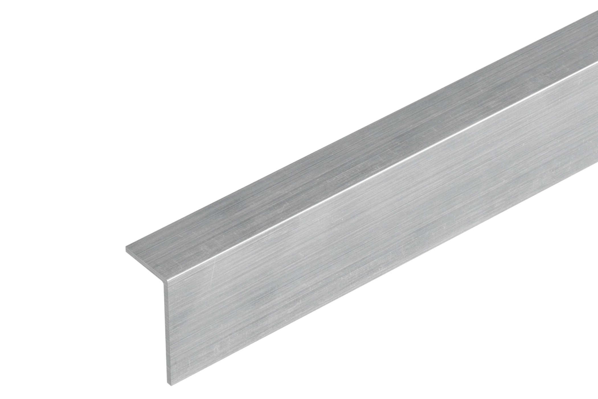 Kątownik PVC 20x10x1,1mm Cezar Srebrny Szczotkowany Połysk 2m